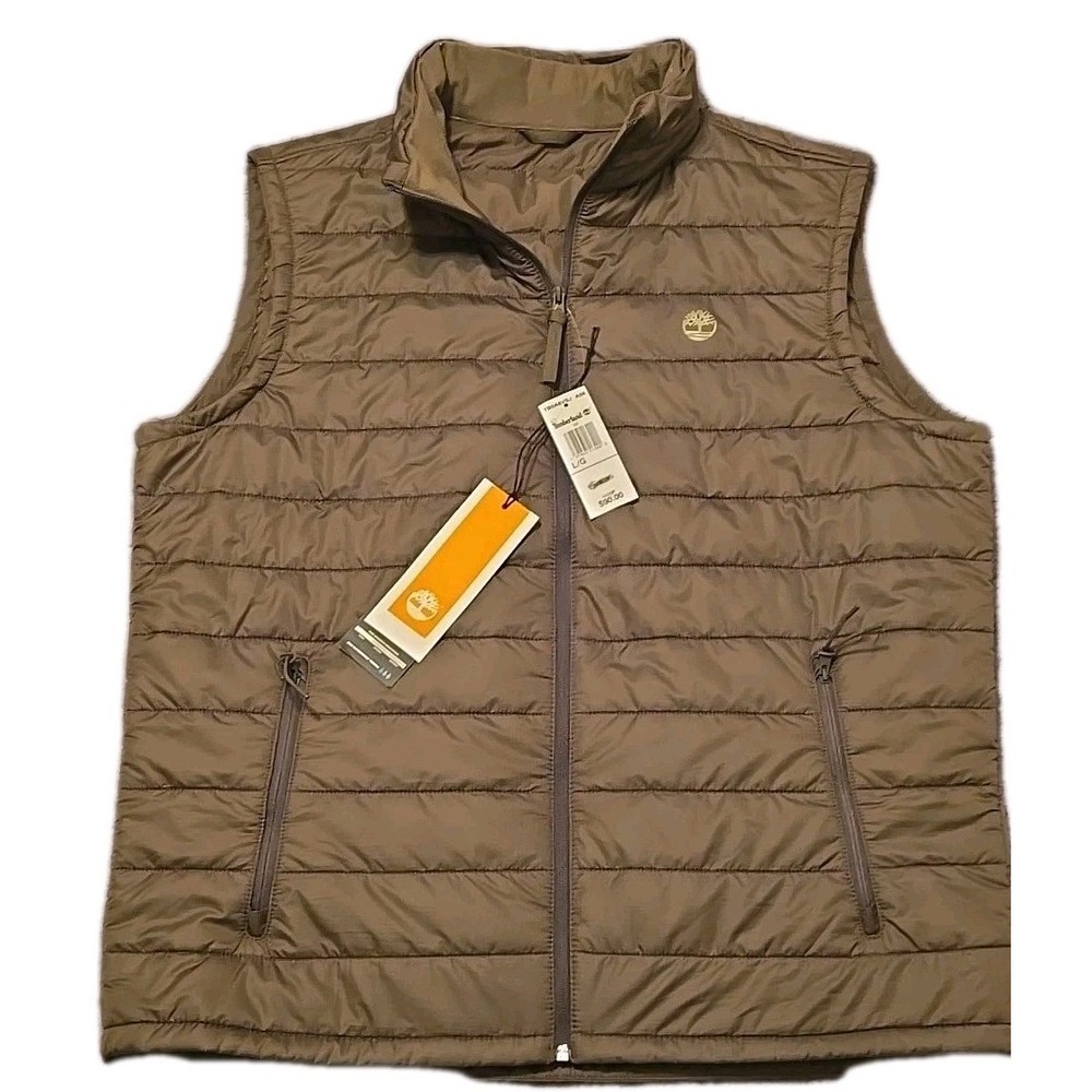 Timberland ReBOTL Mens Vest L Green Puffer Recycled Eco-Friendly Gorpcore NWT